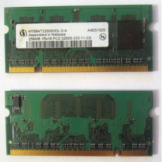 Модуль памяти для ноутбуков 256MB DDR2 SODIMM PC3200 (Новокосино)
